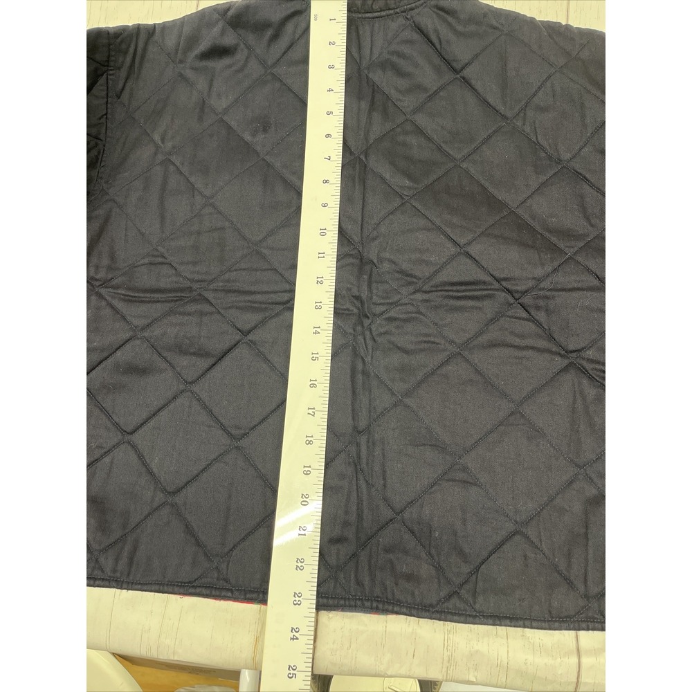 New Direction Christmas Shirt Jacket Quilted Embroidery Plaid Large Womens VTG - Picture 12 of 16